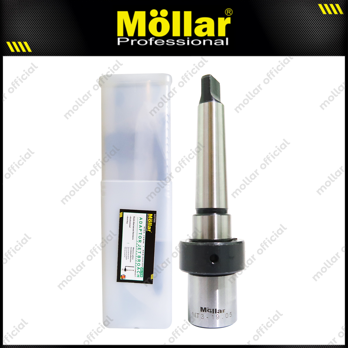 MOLLAR N37000 Adaptor Jet Broach MT3 Mesin Bor Magnet