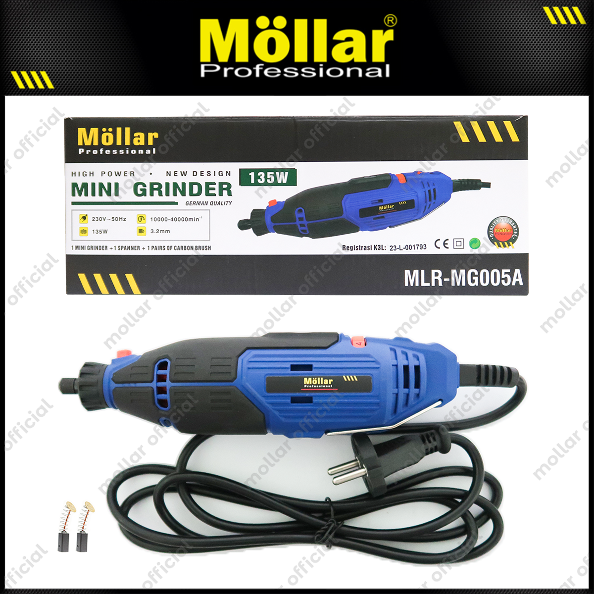 MOLLAR MG005A Mesin Mini Grinder Listrik