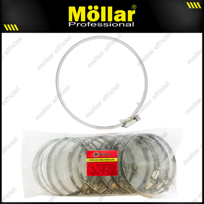 BISON Klem Selang 5" Inch Stainless Steel Hose Clips - Isi 20 Pcs