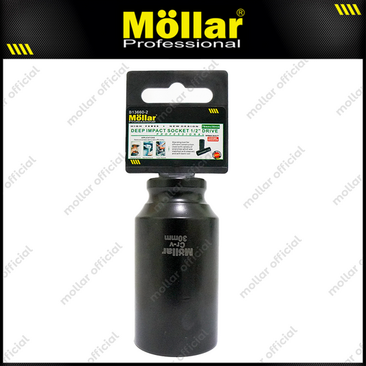 MOLLAR B13660 Mata Sok Panjang 1/2" 6PT 30 mm / Deep Socket