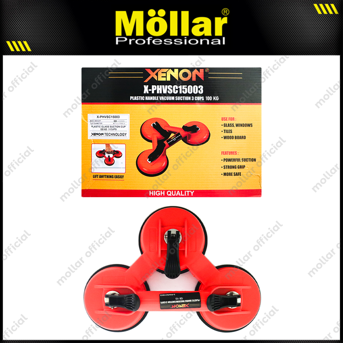 XENON X-PHVSC15003 Kop Kaca Tiga Kaki Body Plastik