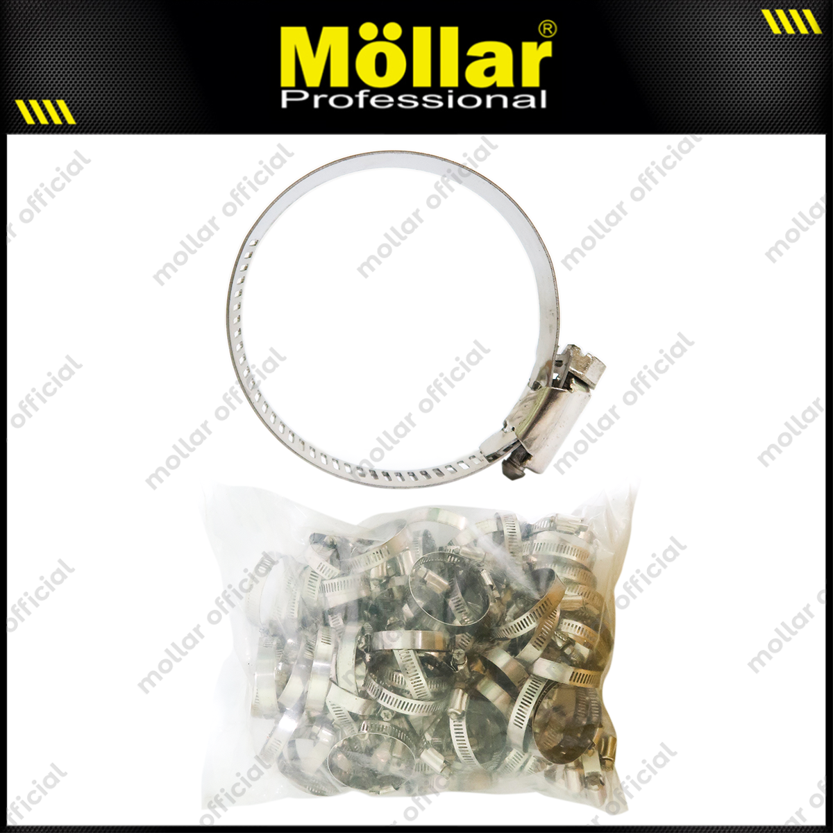 BISON Klem Selang 2-1/4" Inch Stainless Steel Hose Clips - Isi 100 Pcs