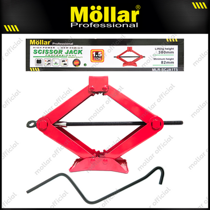 MOLLAR SCJA1T5 Dongkrak Jembatan 1.5 Ton / Dongkrak Gunting Merah