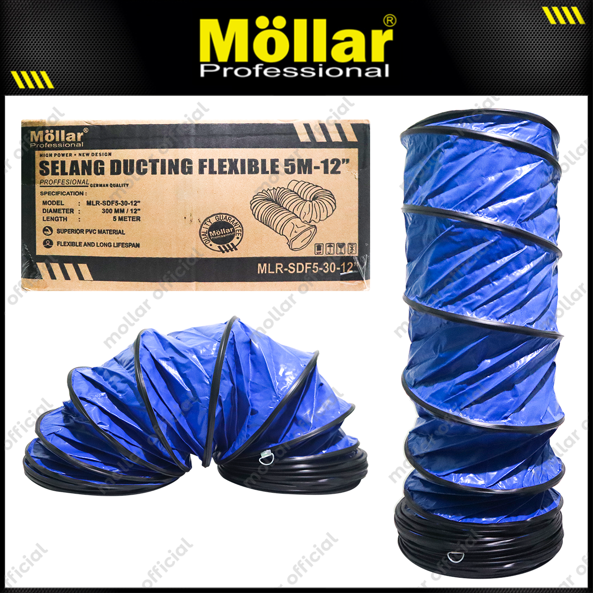 MOLLAR MLR-SDF5-30-12" Selang Blower Ventilator 5 meter - 12"