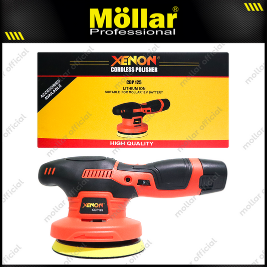 XENON CDP125 Mesin Poles Orbital 5" Baterai 12V / Cordless Polisher