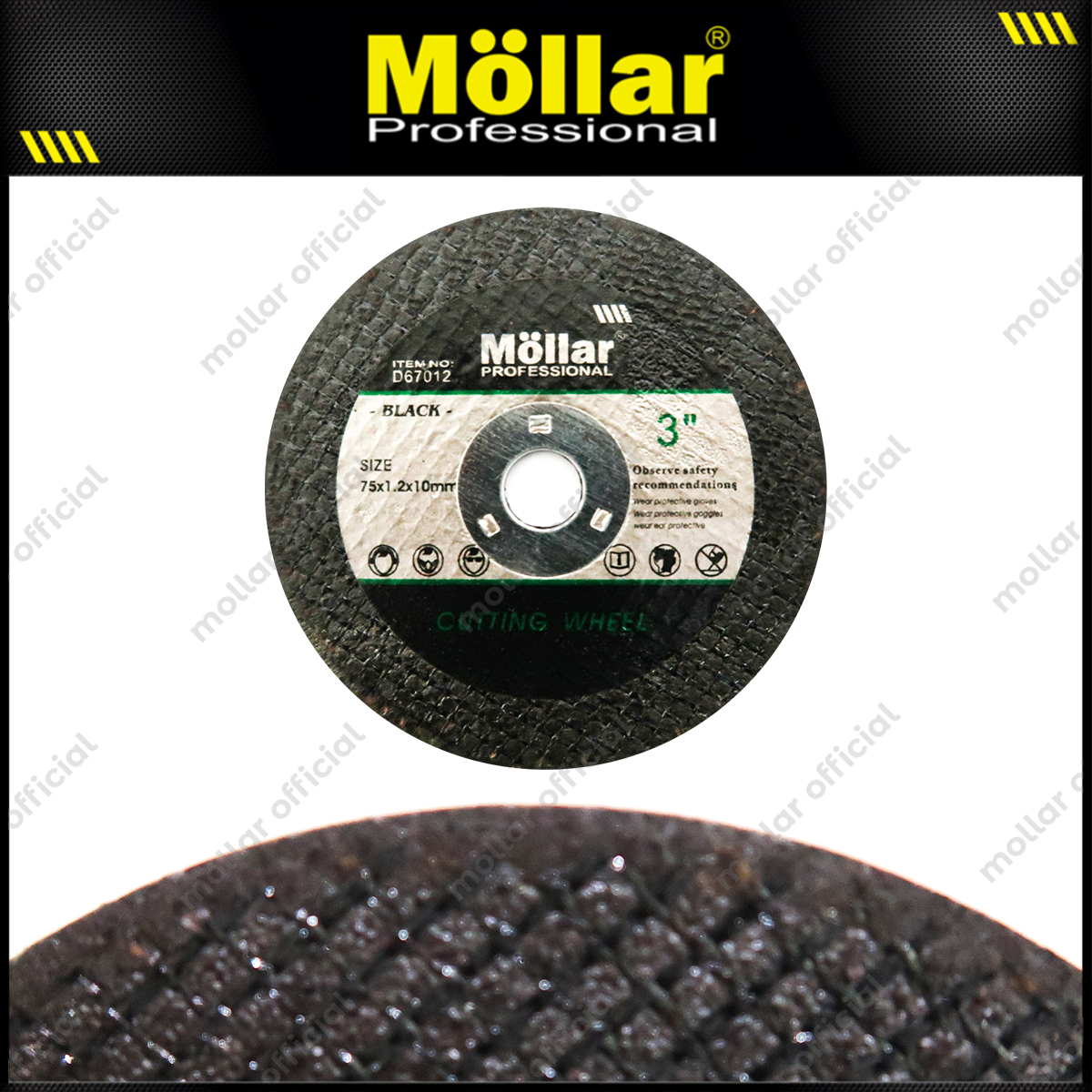 MOLLAR D67012 Mata Gerinda Potong Besi 3" / Cutting Wheel