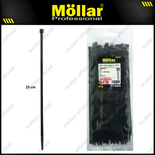 MOLLAR KT-48250 Kabel Ties 4.8x250 mm Hitam
