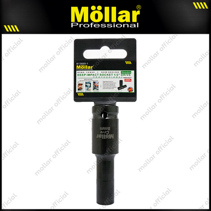 MOLLAR B13660 Mata Sok Panjang 1/2" 6PT 8 mm / Deep Socket