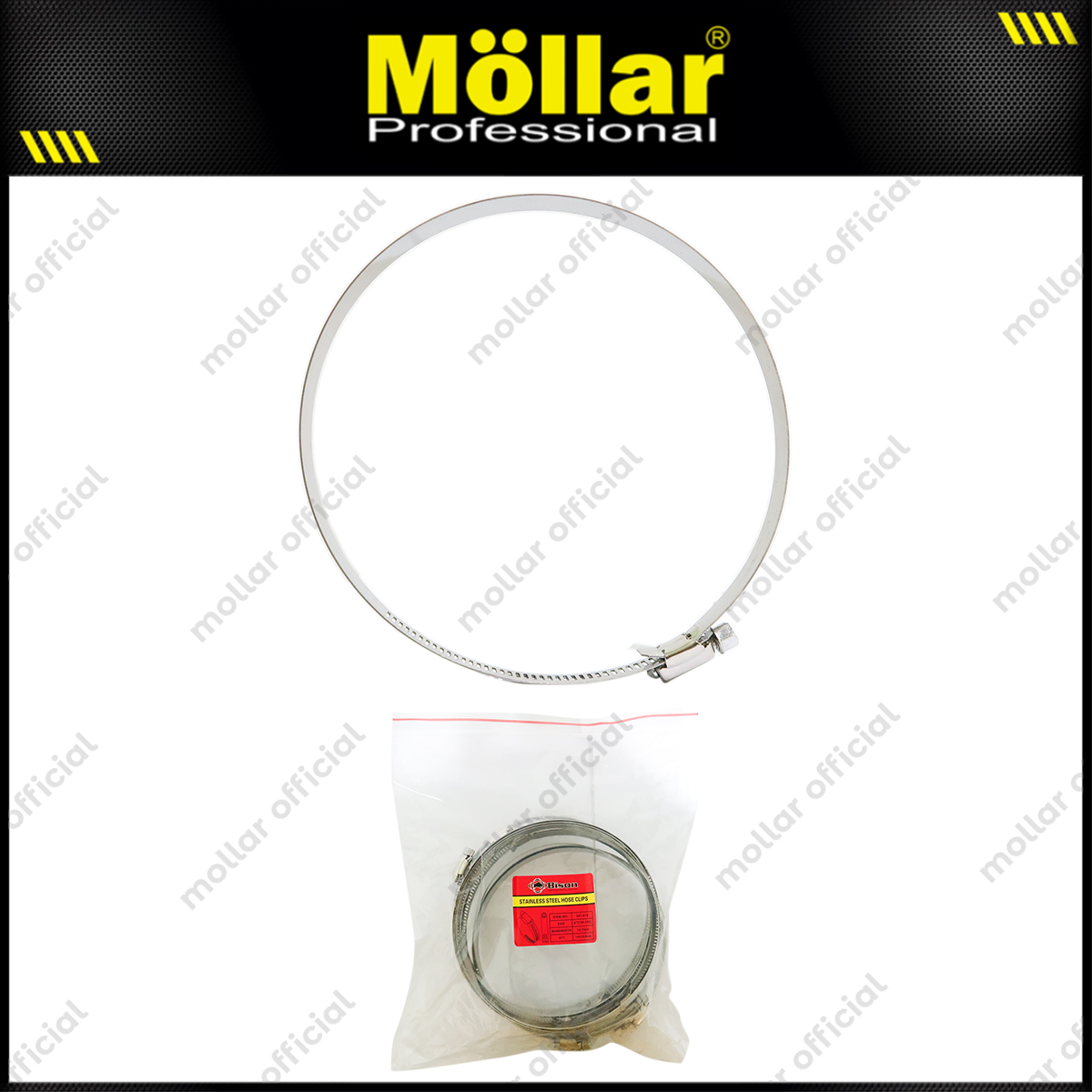 BISON 10 Pcs Klem Selang 6" Inch Stainless Steel Hose Clamp Clips