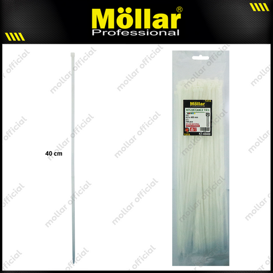 MOLLAR KT-48400 Kabel Ties 4.8x400 mm Putih