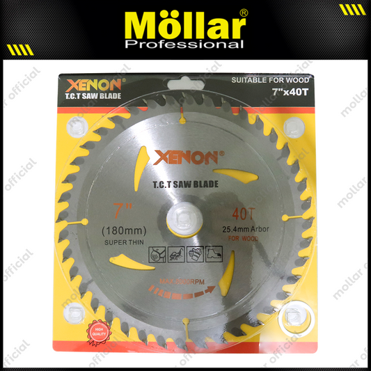 XENON Mata Circular Potong Kayu 7"x40T / TCT Saw Blade