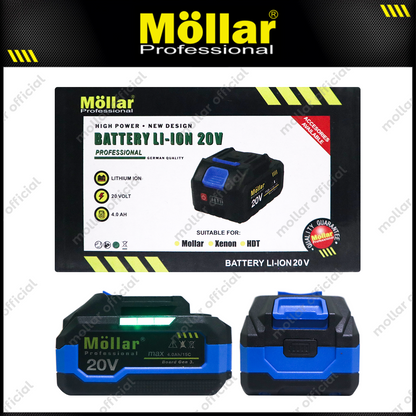 MOLLAR Baterai 20V 4.0 A Cordless Power Tools untuk CIW20500