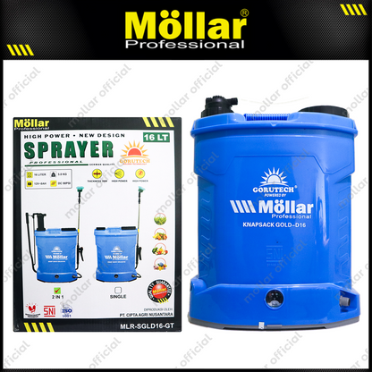 MOLLAR SGLD16-GT-2in1 Mesin Semprotan Hama Elektrik 12V 16 Liter
