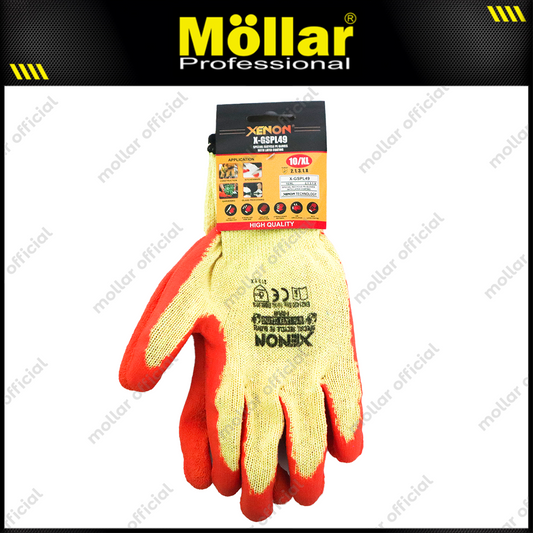 XENON X-GSPL49 Sarung Tangan Safety PE (10/XL) Kuning Oranye