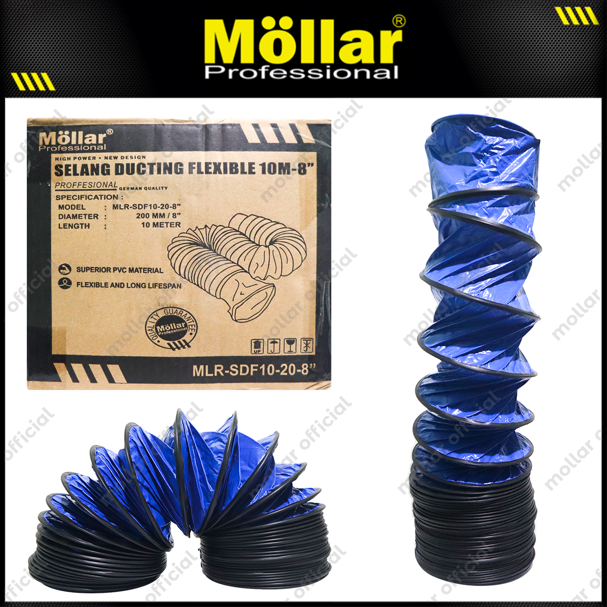 MOLLAR MLR-SDF10-20-8" Selang Blower Ventilator 10 meter - 8"