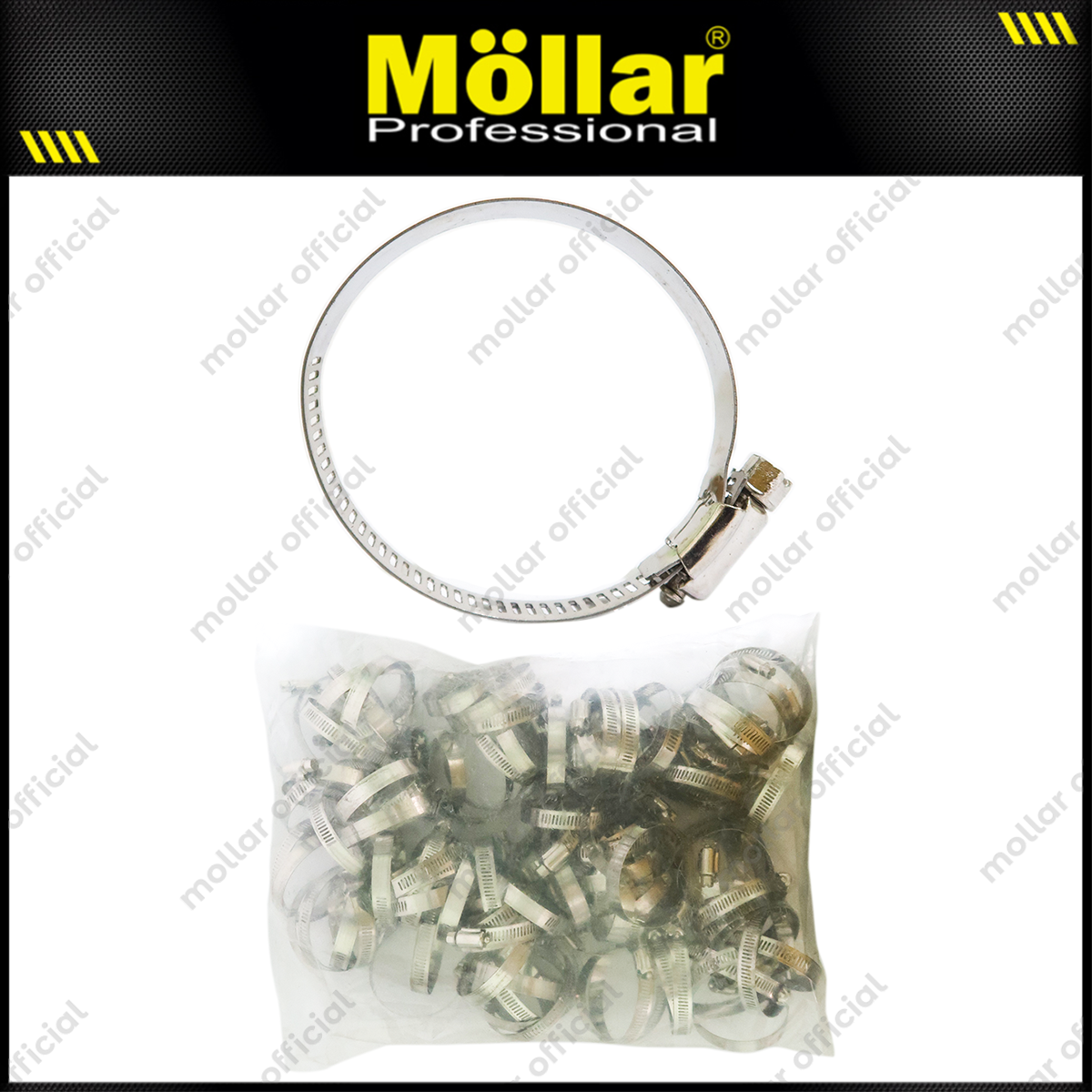 BISON Klem Selang 2-1/2" Inch Stainless Steel Hose Clips - Isi 100 Pcs