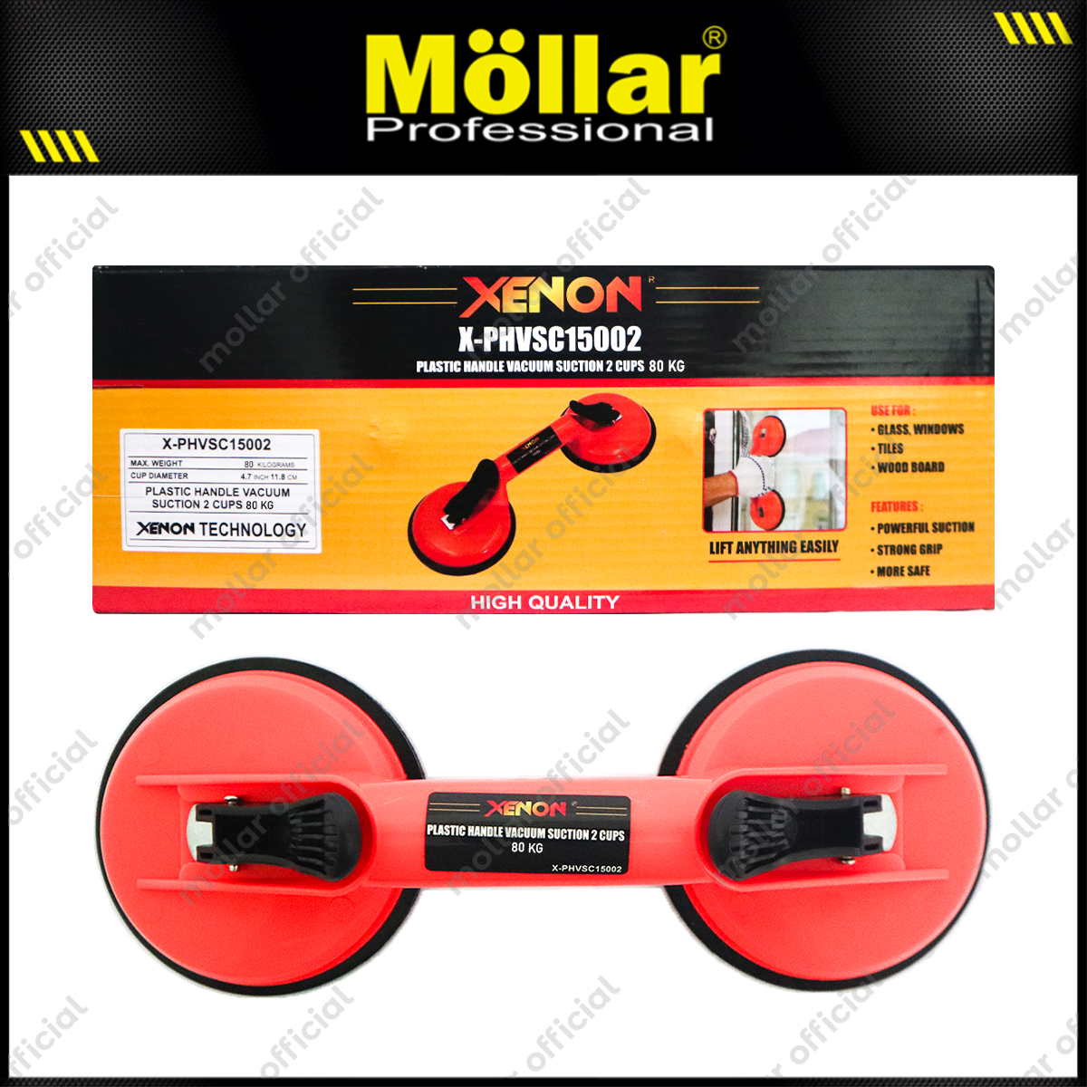 XENON X-PHVSC15002 Kop Kaca Dua Kaki Body Plastik