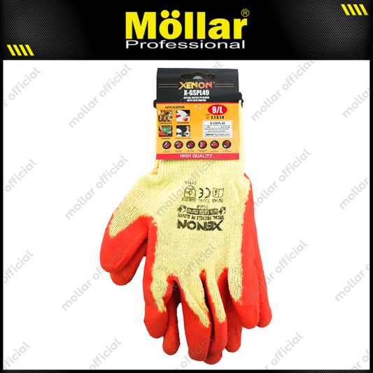 XENON X-GSPL49 Sarung Tangan Safety PE (9/L) Kuning Oranye