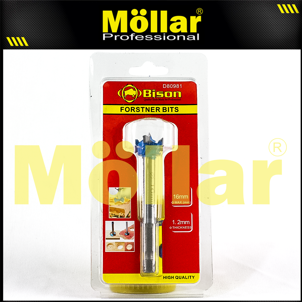 BISON D80981 Mata Bor Kayu Engsel Sendok 16 mm / Forstner Bit
