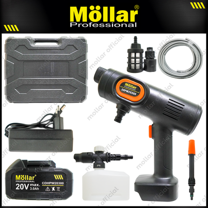 MOLLAR CD-HPW20300 Mesin Jet Cleaner Cordless Baterai 20V