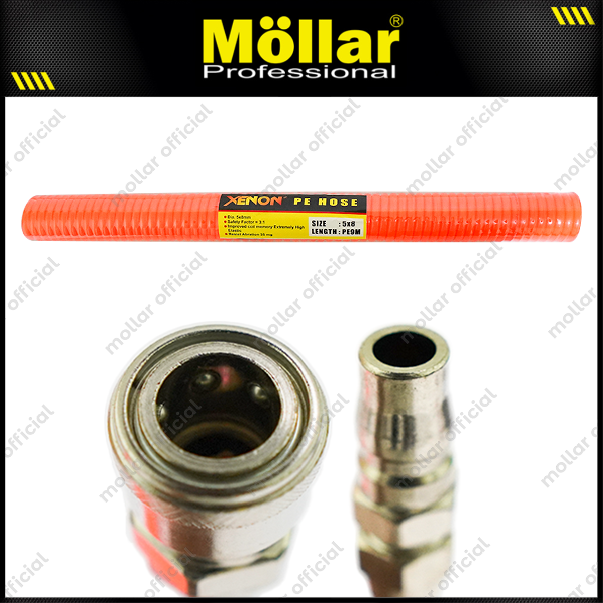 XENON Selang Spiral 9 meter / Selang Recoil PE Merah