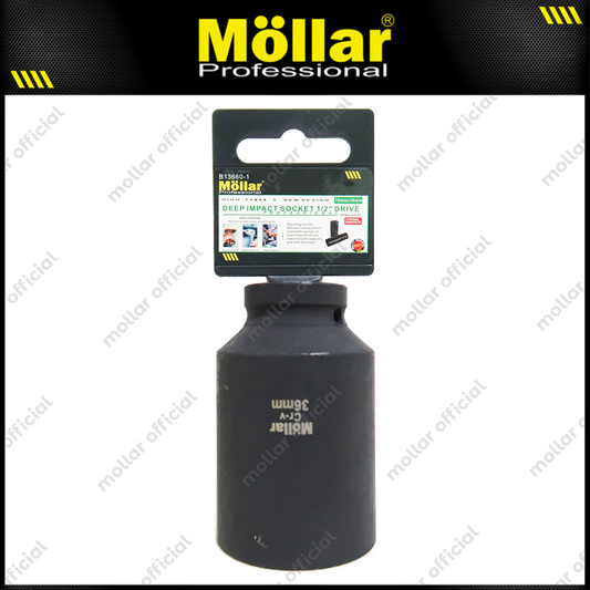 MOLLAR B13660 Mata Sok Panjang 1/2" 6PT 36 mm / Deep Socket