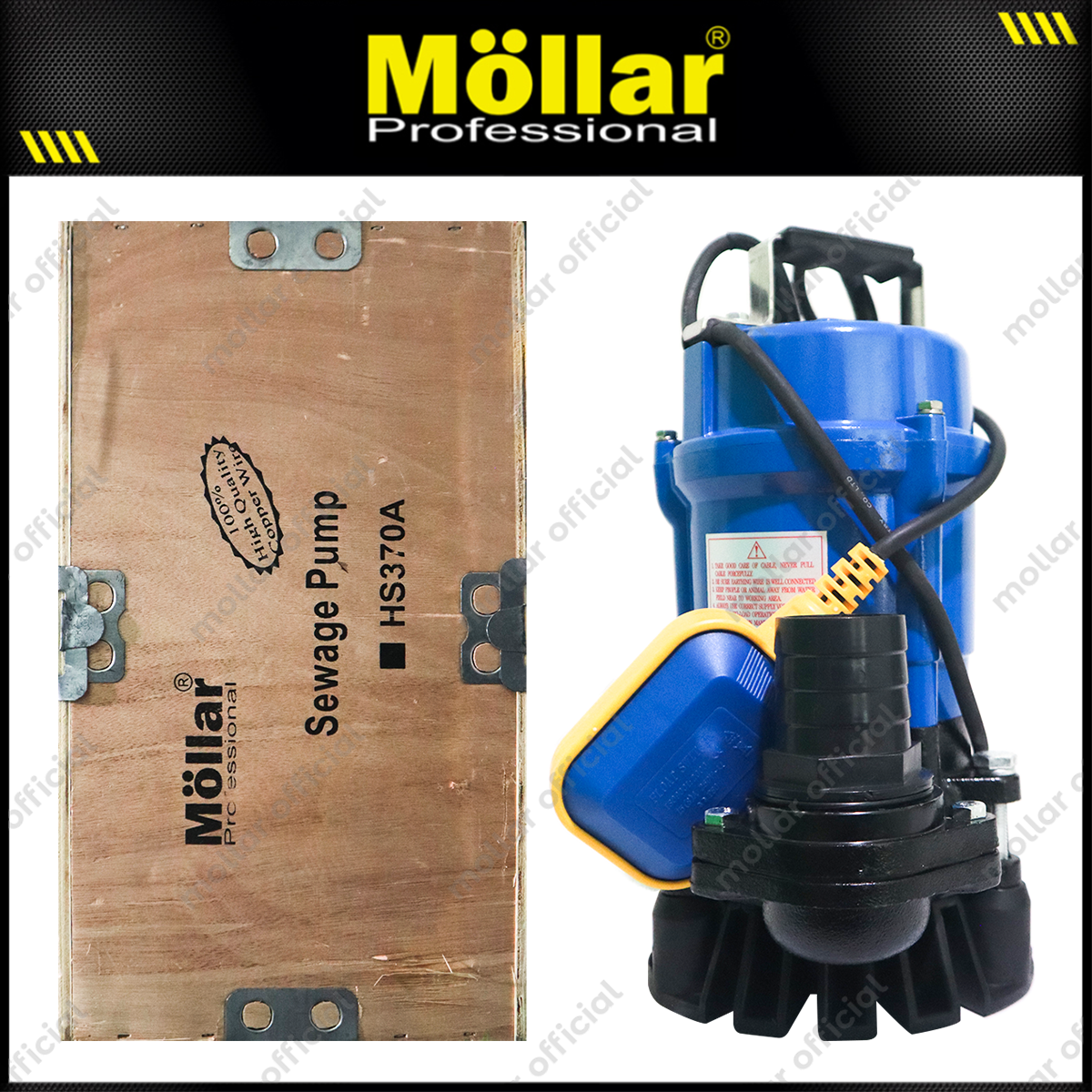 MOLLAR HS370A Pompa Celup Air Kotor 2" 400 Watt Otomatis