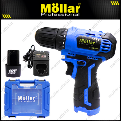 MOLLAR CD12300 Mesin Bor Baterai 12V Brushless / Cordless Drill