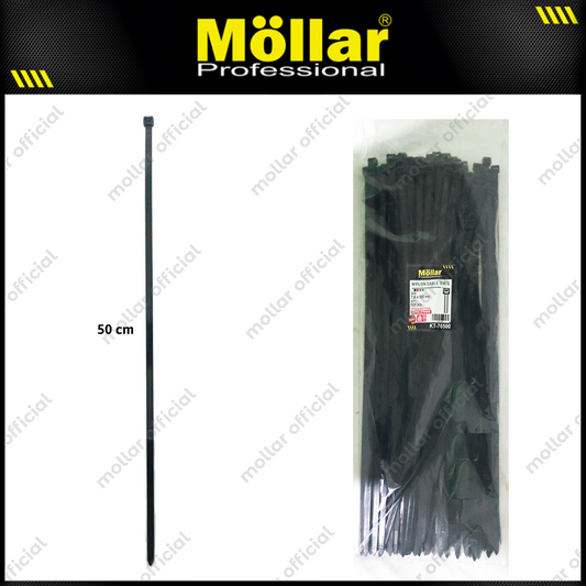 MOLLAR KT-76500 Kabel Ties 7.6x500 mm Hitam