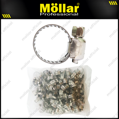 BISON Klem Selang 5/8" Inch Stainless Steel Hose Clips - Isi 100 Pcs