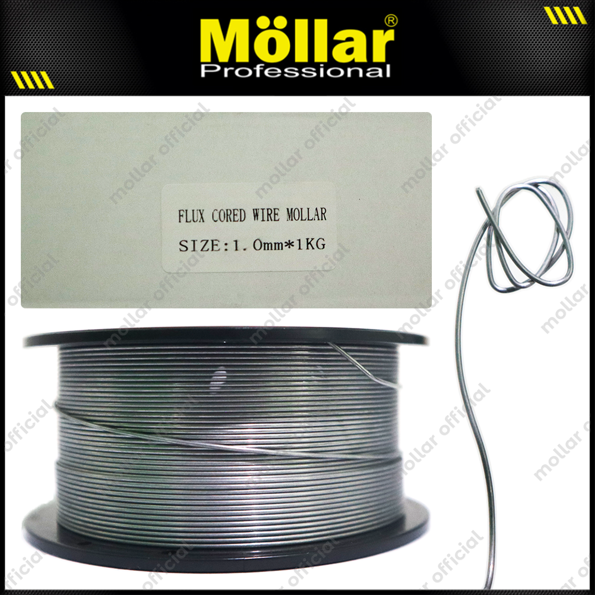 MOLLAR Kawat Las MIG 1.0 mm x 1.0 kg / Flux Cored Wire