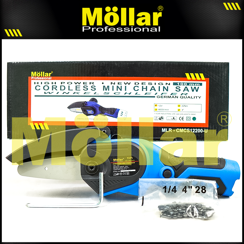 MOLLAR CMCS12200-U POLOSAN Cordless Mini Chain Saw 12V Tanpa Baterai & Charger