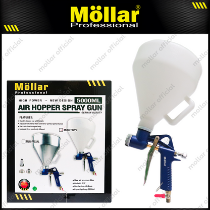 MOLLAR FF02PL Spray Gun Tesktur Hopper FF02 Wadah Plastik