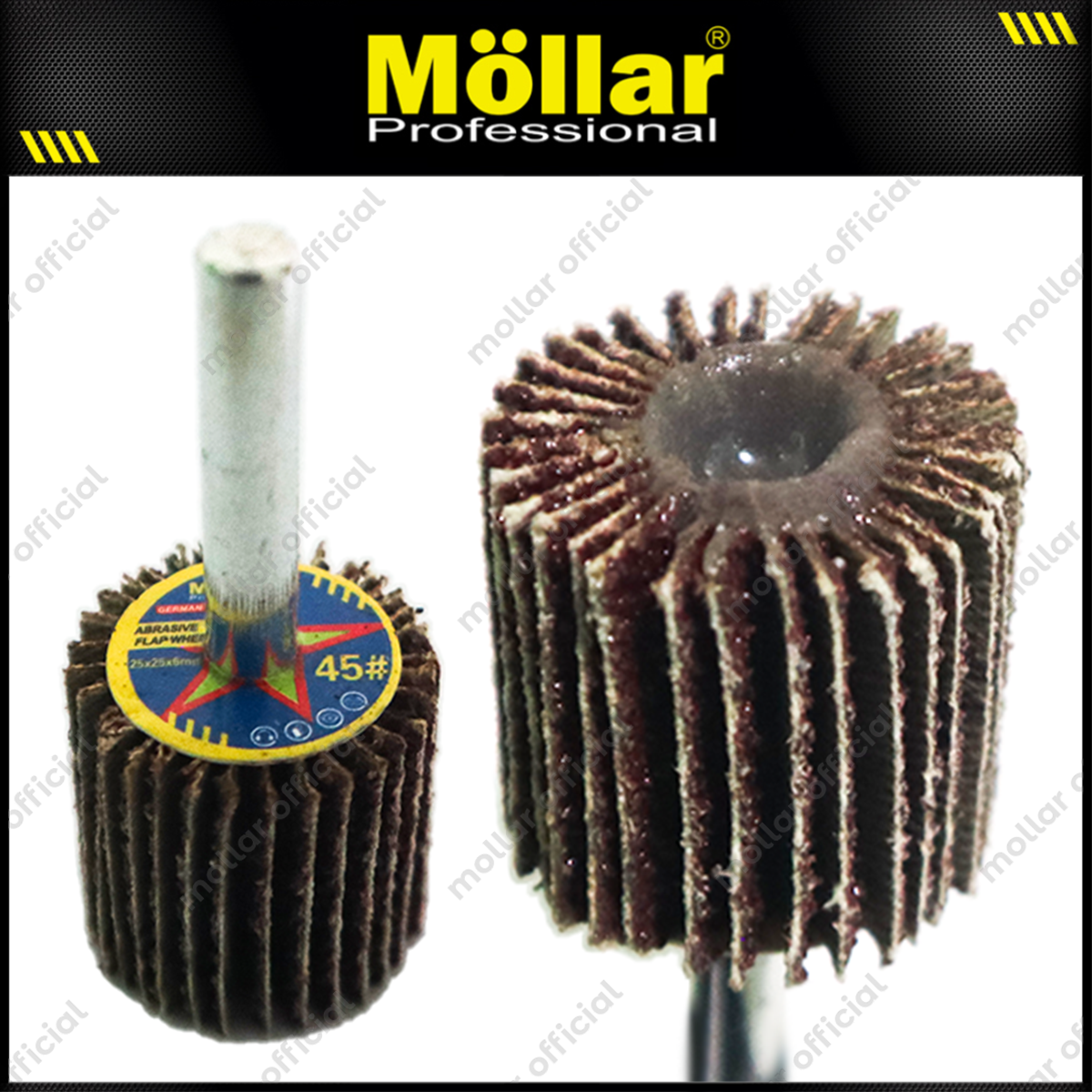 MOLLAR Amplas Flap Wheel Tuner 25x25x6 mm No. 45