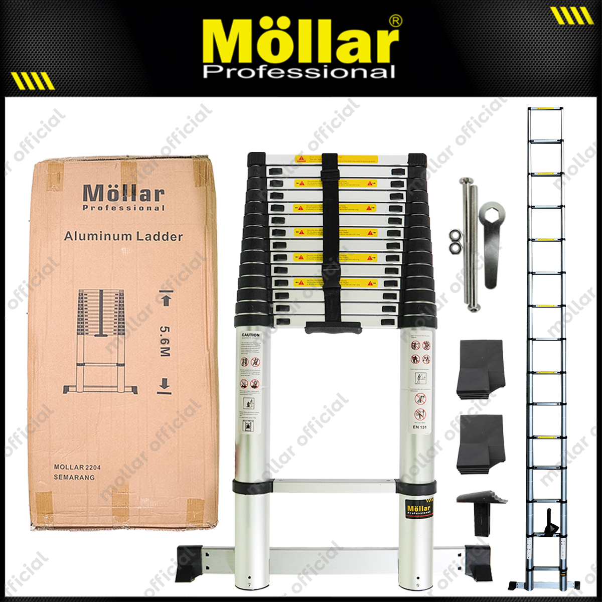 MOLLAR Tangga Teleskopik 5.6 meter / Single Telescopic Ladder