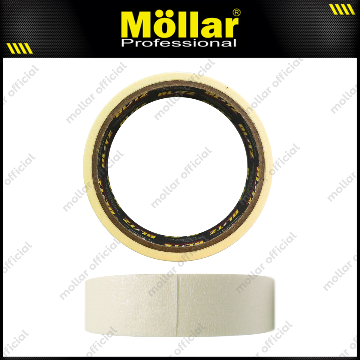 BLITZ Lakban Kertas Masking 24 mm x 10 Y Putih