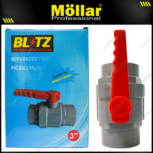 BLITZ PI-931 Stop Kran Plastik 3" / Ball Valve PVC