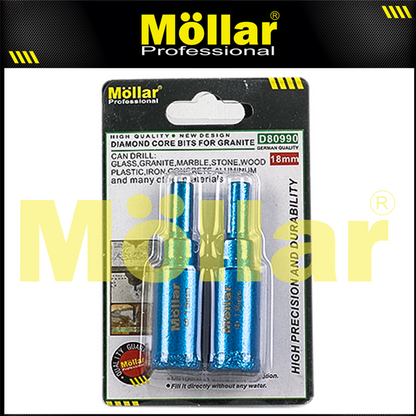 MOLLAR D80990 Mata Bor Granit 18 mm Set 2 pcs / Diamond Core Bit