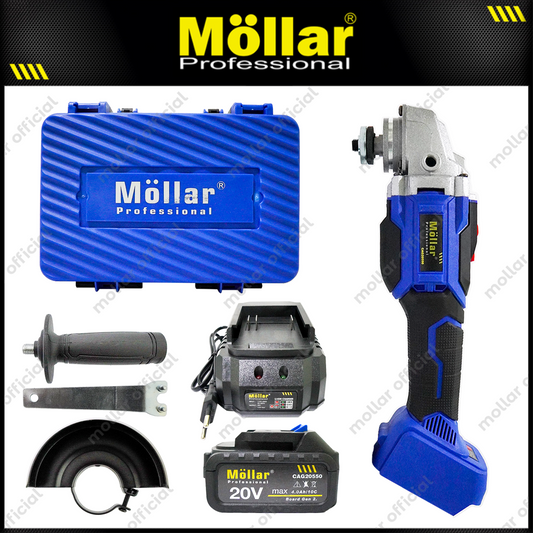 MOLLAR CAG20550 Mesin Gerinda 4" Baterai 20V / Cordless Angle Grinder