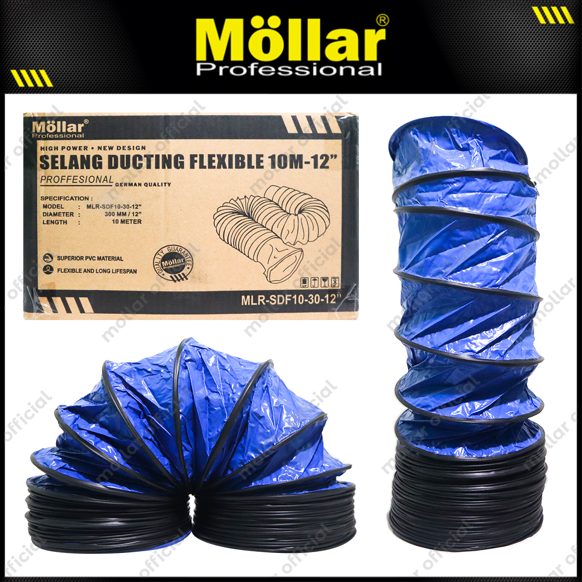 MOLLAR MLR-SDF10-30-12" Selang Blower Ventilator 10 meter - 12"
