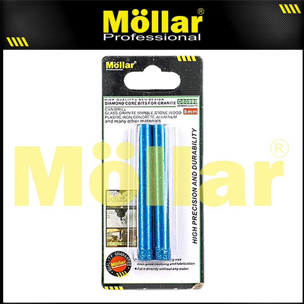 MOLLAR D80990 Mata Bor Granit 8 mm Set 2 pcs / Diamond Core Bit