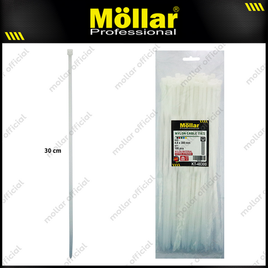 MOLLAR KT-48300 Kabel Ties 4.8x300 mm Putih