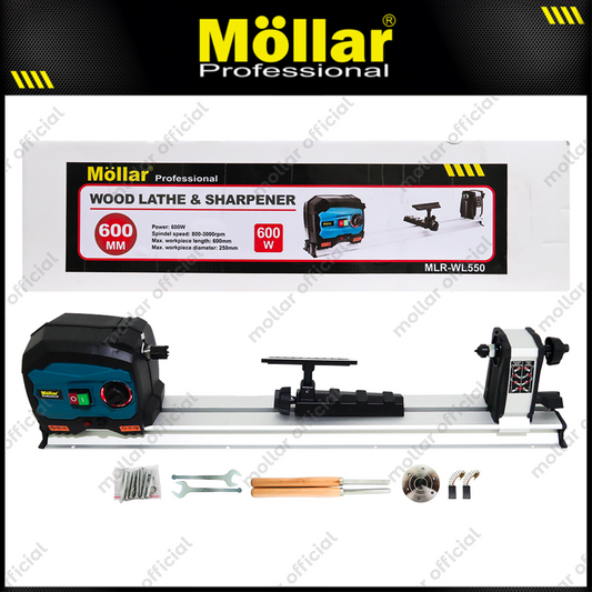 MOLLAR WL550 Mesin Bubut Kayu / Wood Lathe & Sharpener