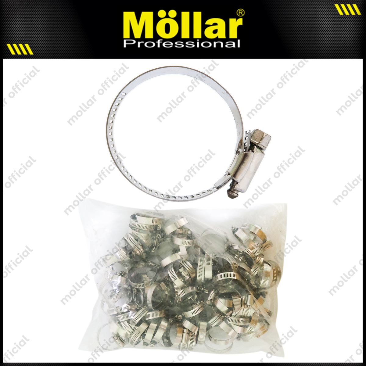 BISON Klem Selang 2" Inch Stainless Steel Hose Clips - Isi 100 Pcs