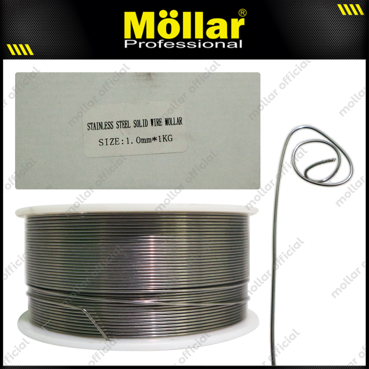 MOLLAR Kawat Las MIG Stainless Steel 1.0 mm x 1.0 kg / Flux Cored Wire