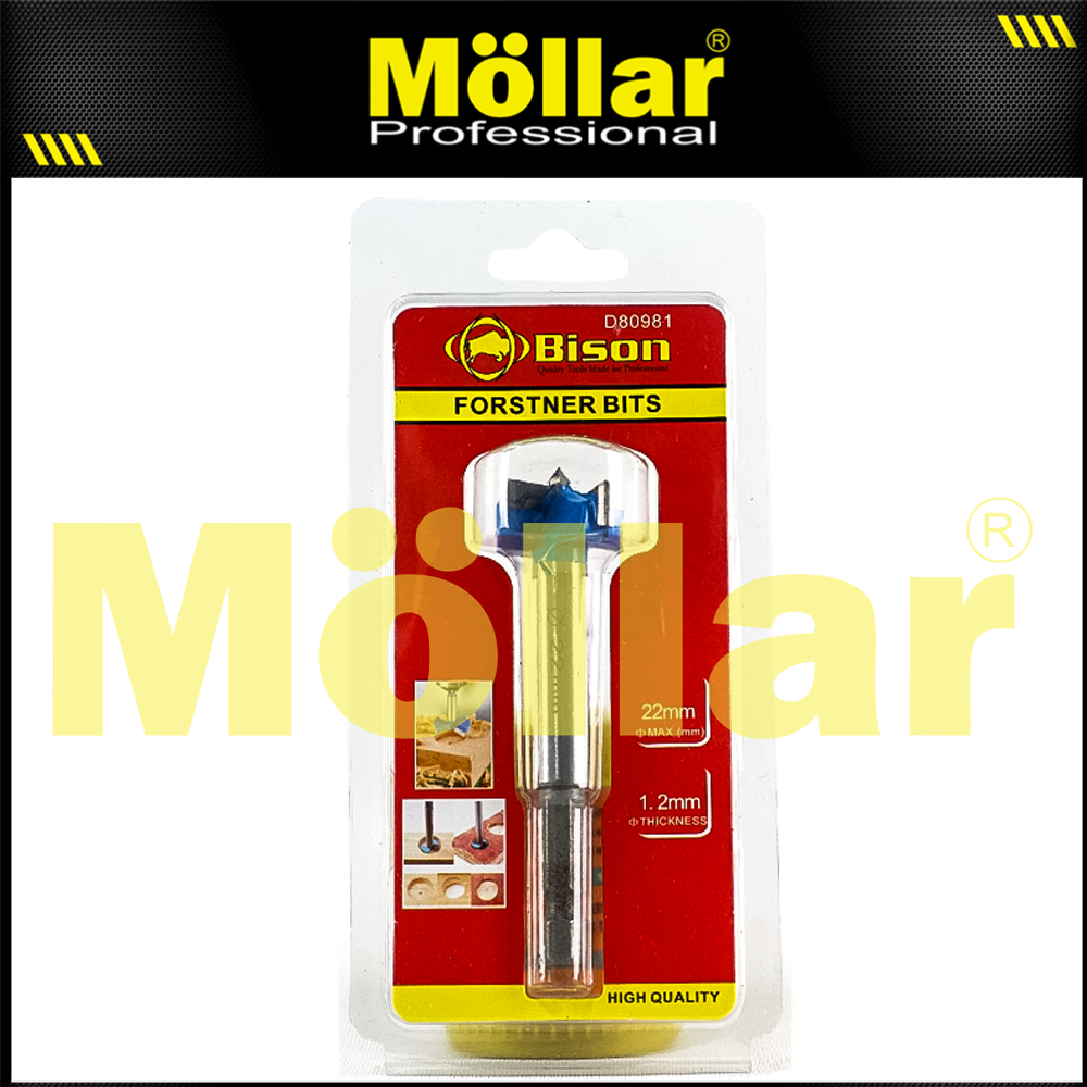 BISON D80981 Mata Bor Kayu Engsel Sendok 22 mm / Forstner Bit
