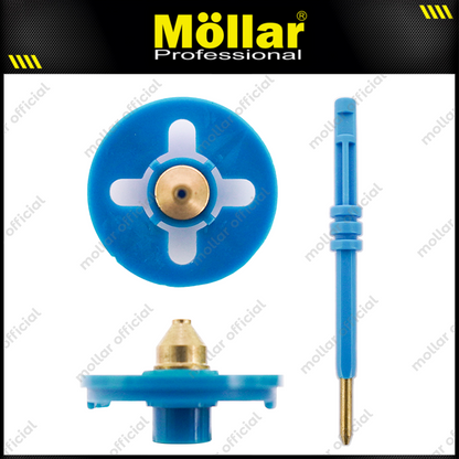 MOLLAR Brass Nozzle & Needle Set Biru untuk ESG300