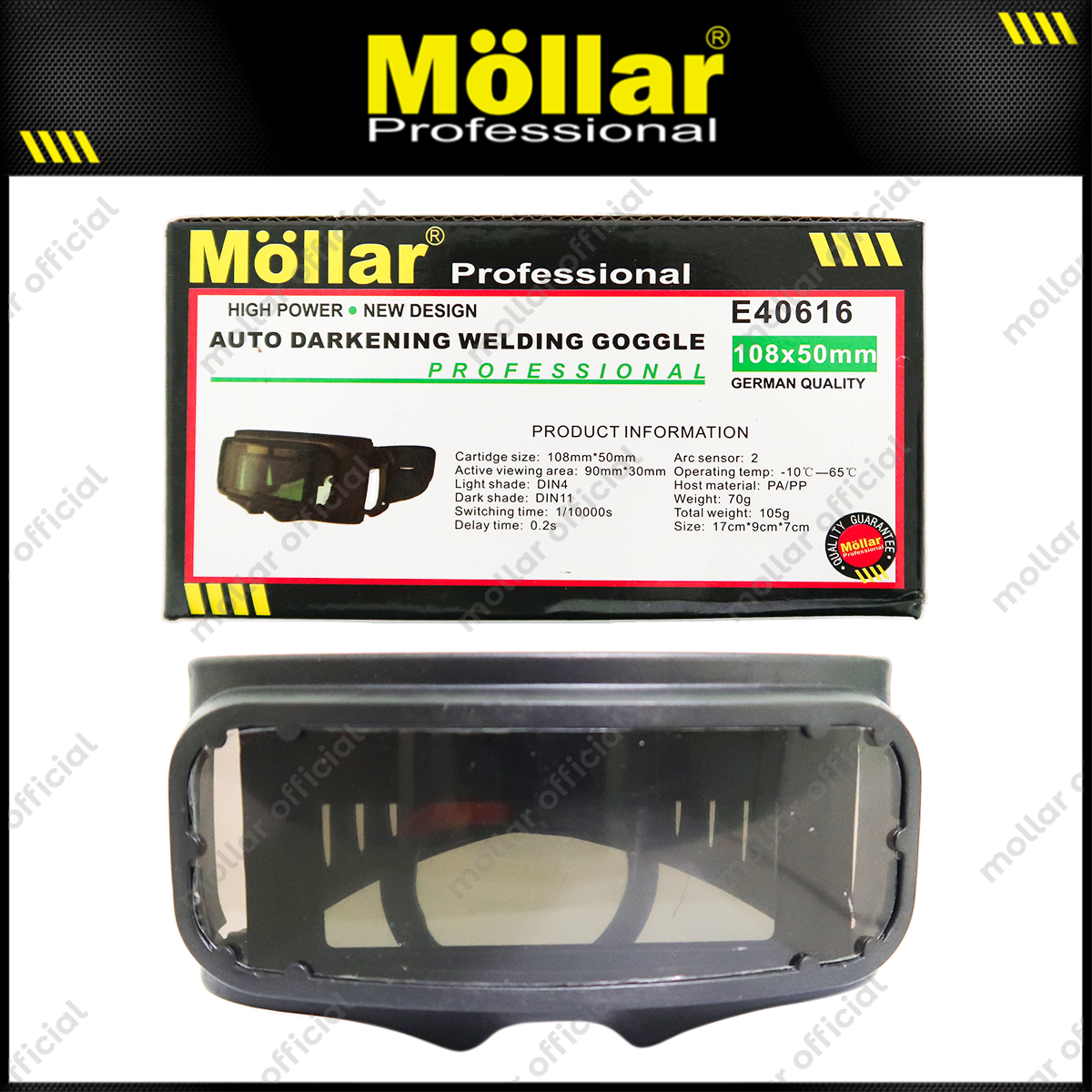 MOLLAR E40616 Goggle Las Auto Darkening