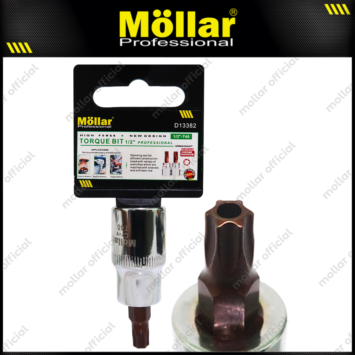 MOLLAR D13382 Mata Sok Bintang 1/2" T40