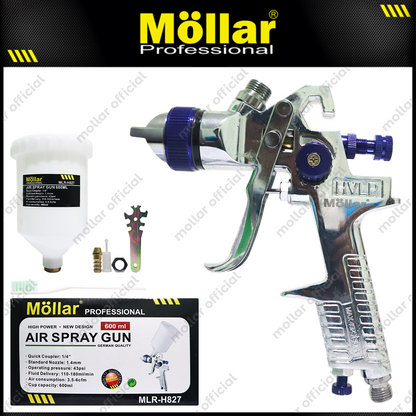 MOLLAR H827PL Spray Gun HVLP Tabung Plastik / Semprotan Cat